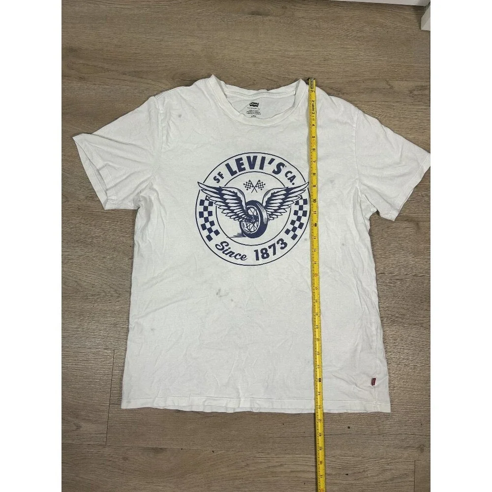 Levis Classic Graphic T-Shirt Winged Wheel Logo 1873 Size L